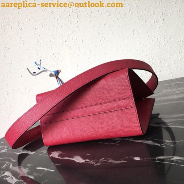 Replica Prada Monochrome Small Bag In Red Saffiano Leather 11