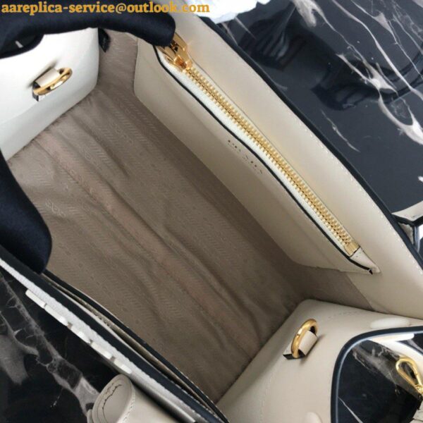 Replica Prada Monochrome Small Bag In White Saffiano Leather 10