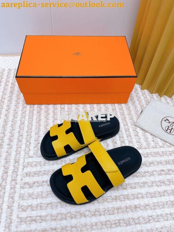 Replica Hermes Chypre Sandal in Epsom Leather H222297Z 11