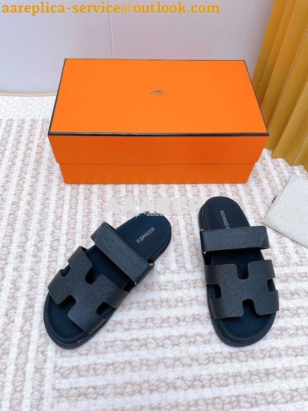 Replica Hermes Chypre Sandal in Epsom Leather H222297Z ii 5