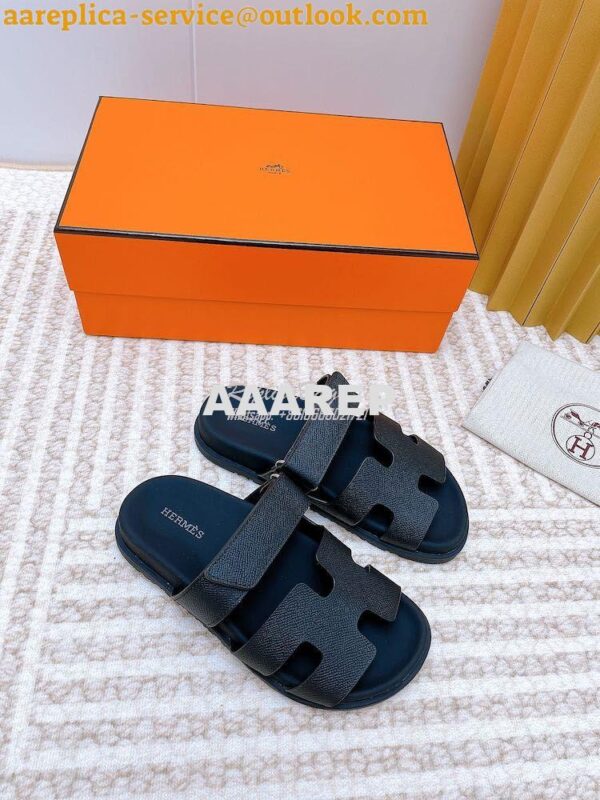 Replica Hermes Chypre Sandal in Epsom Leather H222297Z ii 4