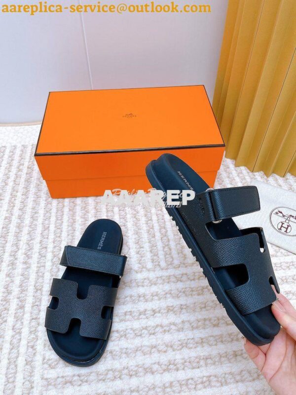 Replica Hermes Chypre Sandal in Epsom Leather H222297Z ii 8