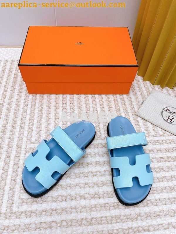 Replica Hermes Chypre Sandal in Epsom Leather H222297Z 20