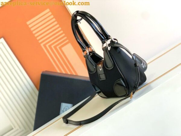 Replica Prada Moon Bag in Black Padded Nappa Leather 8