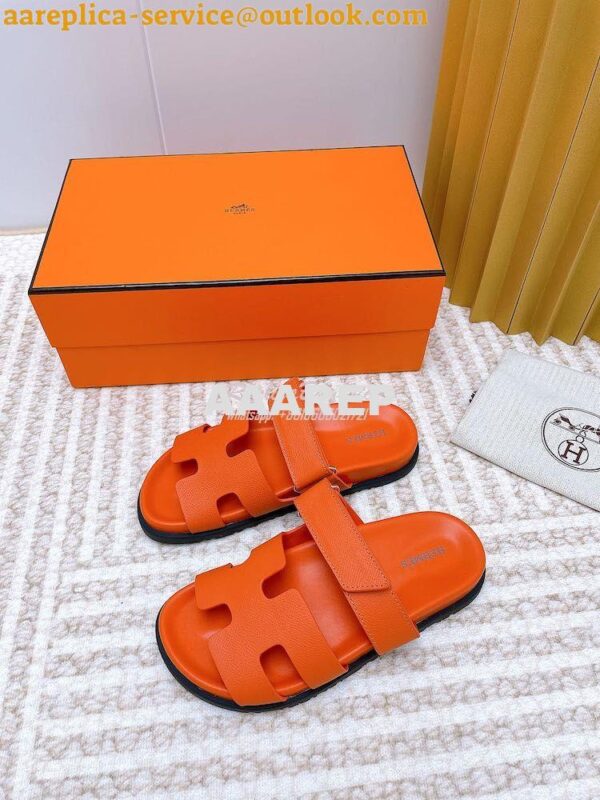 Replica Hermes Chypre Sandal in Epsom Leather H222297Z 28