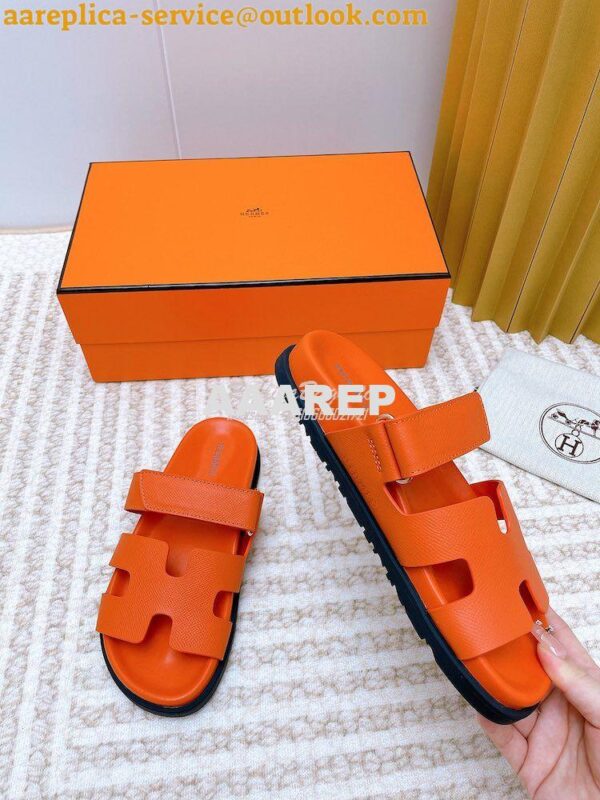 Replica Hermes Chypre Sandal in Epsom Leather H222297Z 29