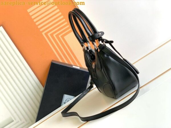 Replica Prada Moon Bag in Black Re-Nylon and Leather 5
