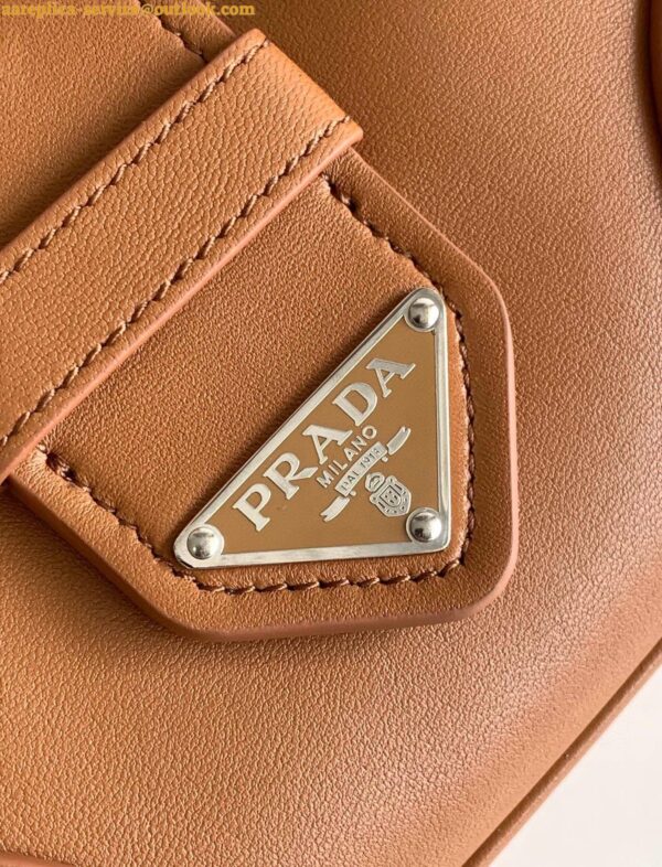 Replica Prada Moon Bag in Caramel Padded Nappa Leather 11