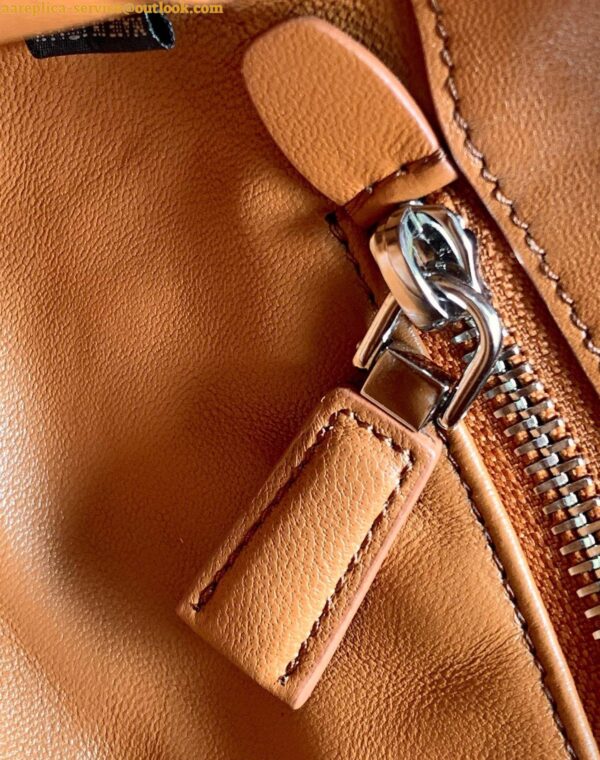 Replica Prada Moon Bag in Caramel Padded Nappa Leather 12