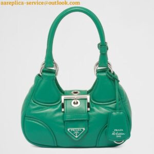 Replica Prada Moon Bag in Green Padded Nappa Leather