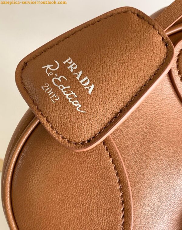 Replica Prada Moon Bag in Caramel Padded Nappa Leather 13