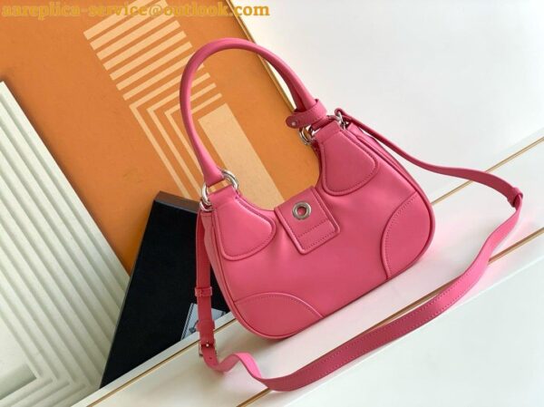 Replica Prada Moon Bag in Pink Padded Nappa Leather 8