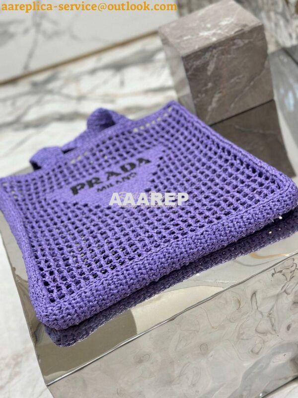 Replica Prada Crochet tote bag 1BG393 Raffia-effect Yarn Color i 9