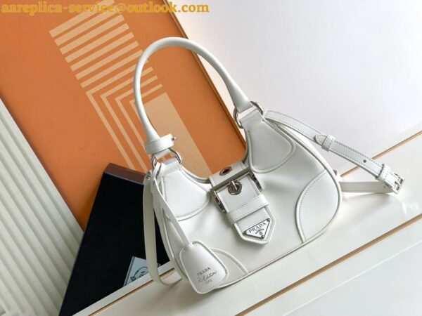 Replica Prada Moon Bag in White Padded Nappa Leather 7