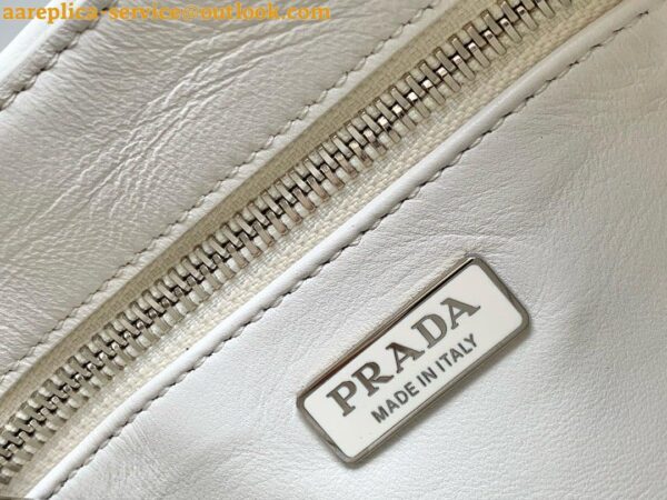 Replica Prada Moon Bag in White Padded Nappa Leather 9