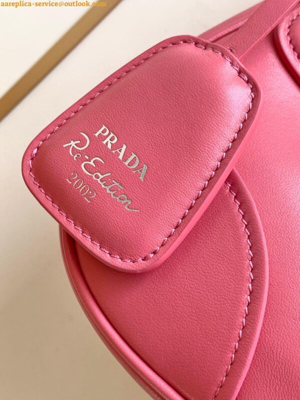 Replica Prada Moon Bag in Pink Padded Nappa Leather 21