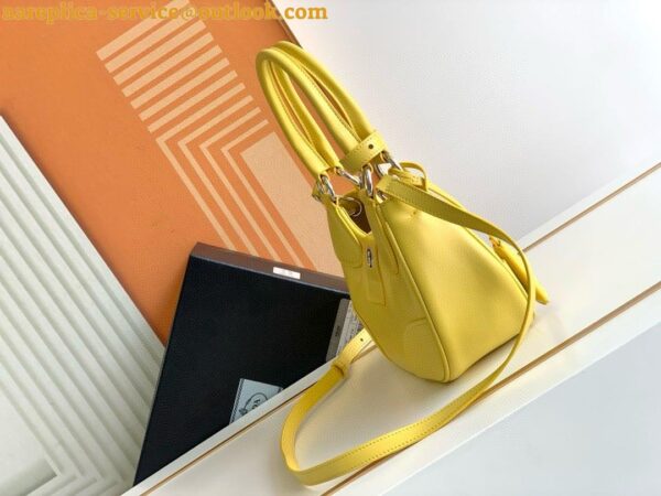 Replica Prada Moon Bag in Yellow Padded Nappa Leather 5