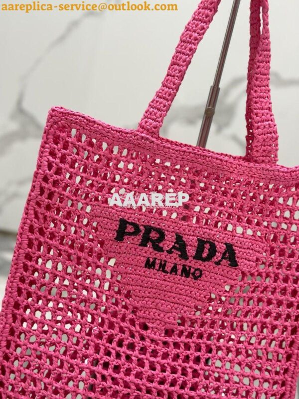 Replica Prada Crochet tote bag 1BG393 Raffia-effect Yarn Color i 29