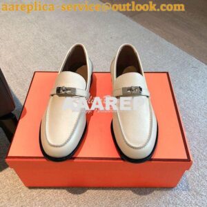 Replica Hermes Destin Loafer Epsom Leather H231065Z Blanc 2