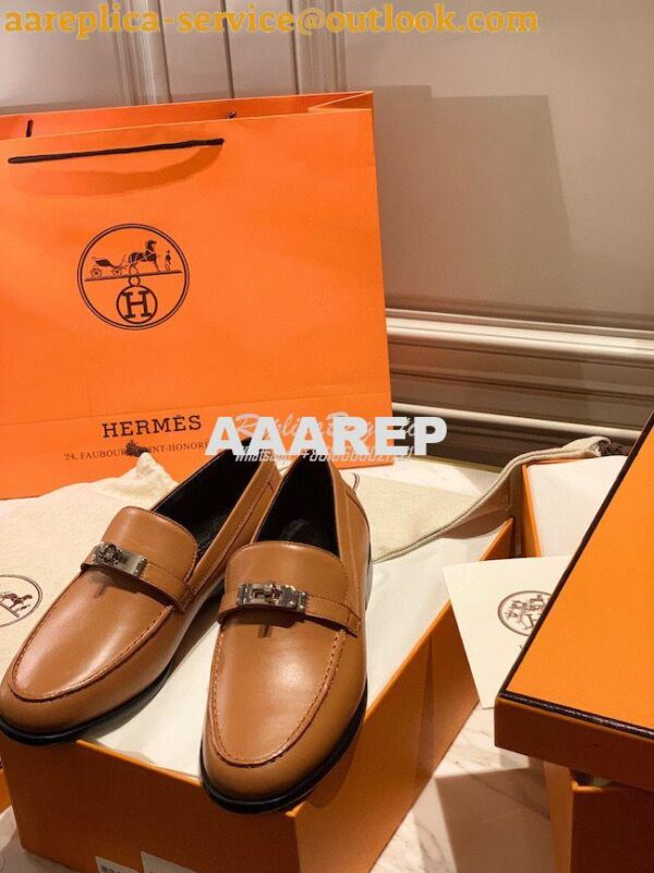 Replica Hermes Destin Loafer in calfskin with Blake stitched sole H212 3