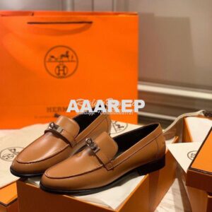 Replica Hermes Destin Loafer in calfskin with Blake stitched sole H212 2