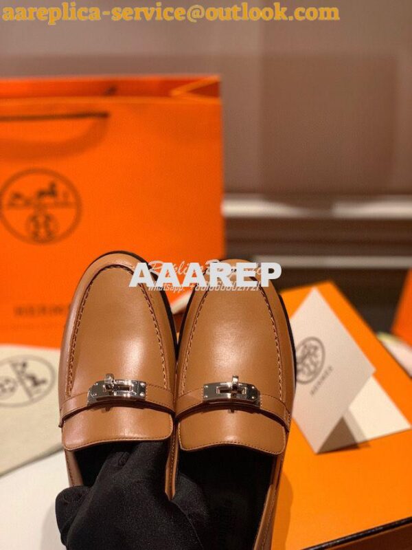 Replica Hermes Destin Loafer in calfskin with Blake stitched sole H212 6