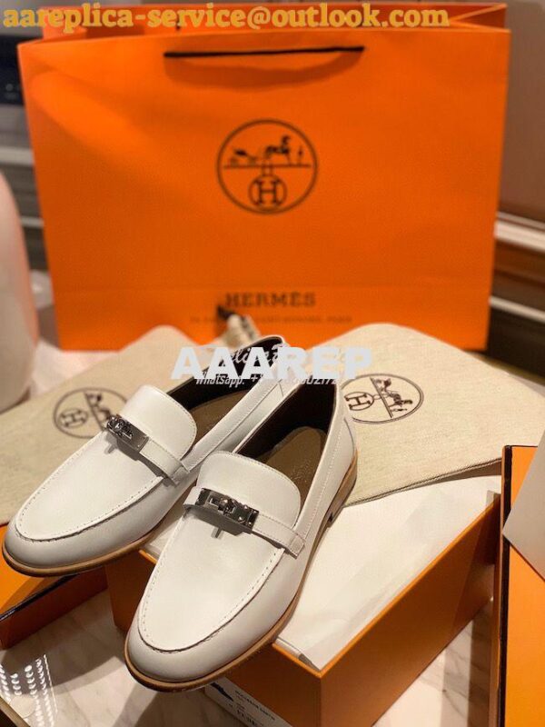 Replica Hermes Destin Loafer in calfskin with Blake stitched sole H212 4