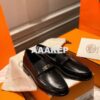 Replica Hermes Destin Loafer in fringed calfskin H241008Z Blanc 2