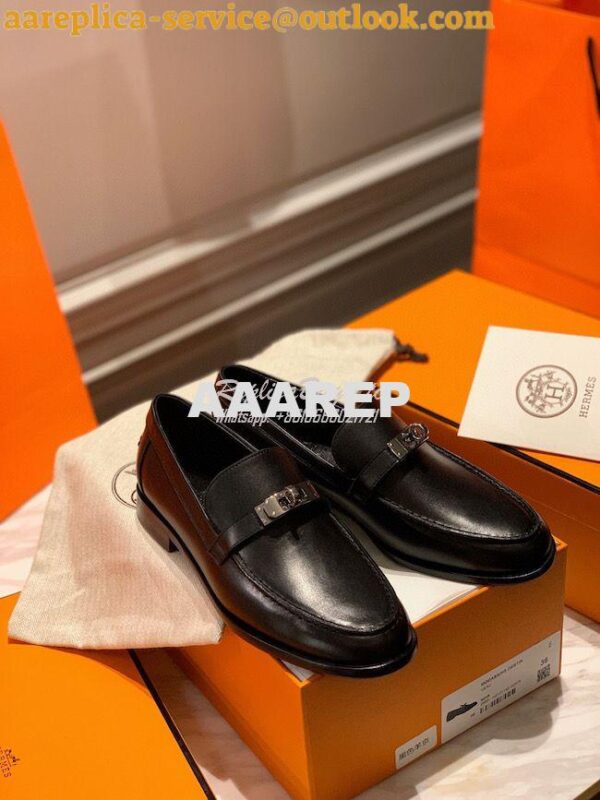 Replica Hermes Destin Loafer in calfskin with Blake stitched sole H212 3