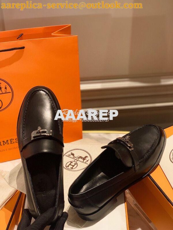 Replica Hermes Destin Loafer in calfskin with Blake stitched sole H212 7