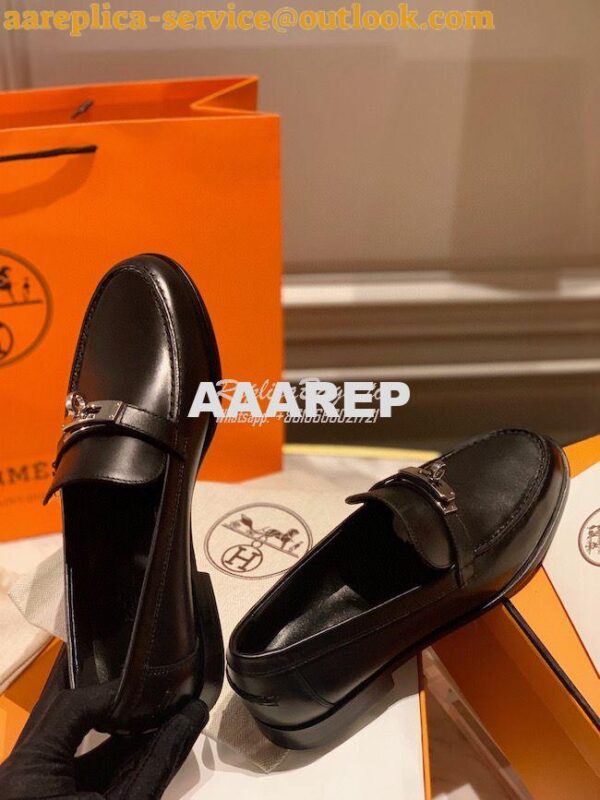 Replica Hermes Destin Loafer in calfskin with Blake stitched sole H212 8