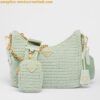 Replica Prada Re-Edition 2005 Crochet Bag in White Raffia 2