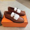 Replica Hermes Destin Loafer in fringed calfskin H241008Z Blanc