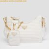 Replica Prada Re-Edition 2005 Shoulder Bag In Beige Raffia 2