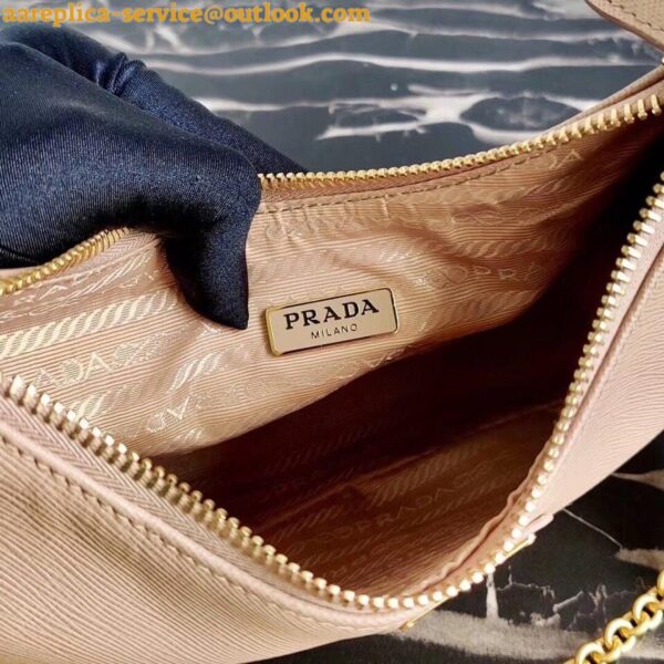 Replica Prada Re-Edition 2005 Shoulder Bag In Beige Saffiano Leather 9