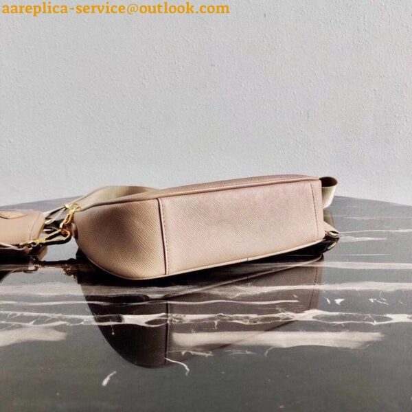 Replica Prada Re-Edition 2005 Shoulder Bag In Beige Saffiano Leather 11