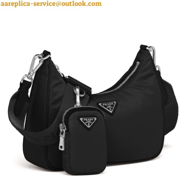 Replica Prada Re-Edition 2005 Shoulder Bag In Black Re-Nylon 3