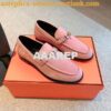 Replica Hermes Destin Loafer Suede Goatskin H231065Z Blanc