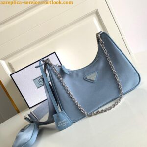 Replica Prada Re-Edition 2005 Shoulder Bag In Blue Re-Nylon