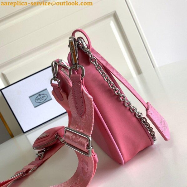 Replica Prada Re-Edition 2005 Shoulder Bag In Pink Raffia 9