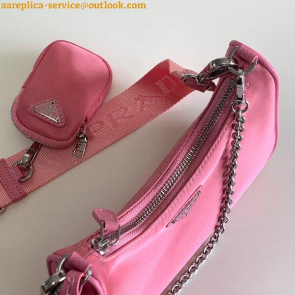 Replica Prada Re-Edition 2005 Shoulder Bag In Pink Re-Nylon 8