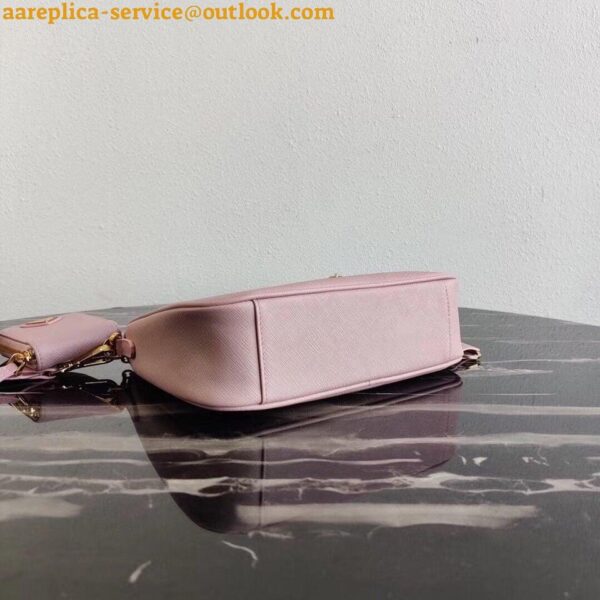 Replica Prada Re-Edition 2005 Shoulder Bag In Pink Saffiano Leather 3