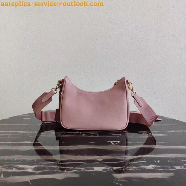 Replica Prada Re-Edition 2005 Shoulder Bag In Pink Saffiano Leather 4