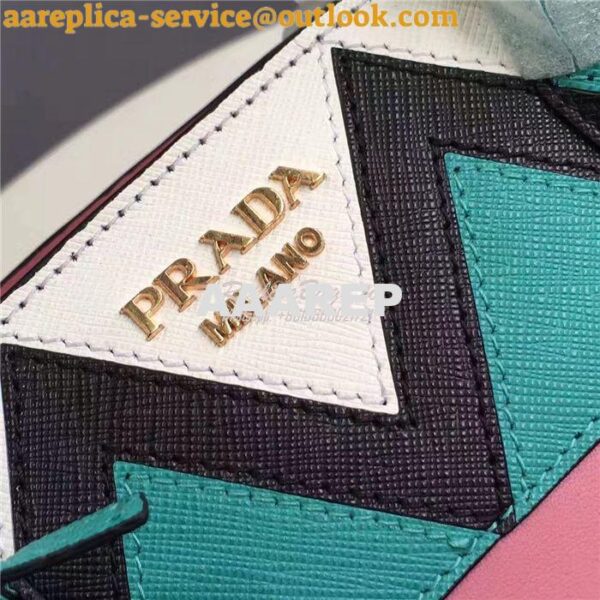 Replica prada esplanade bag 1BA046 begonia pink with jade green 6