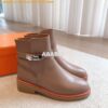 Replica Hermes Follow Ankle Boot in Heritage calfskin H222085Z Brown