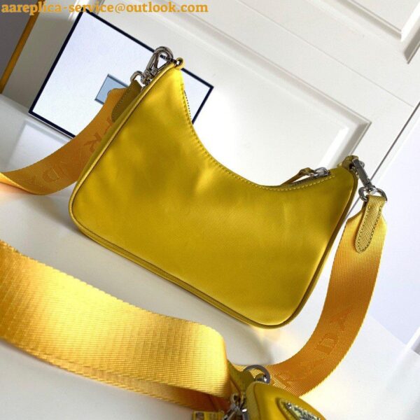 Replica Prada Re-Edition 2005 Shoulder Bag In Yellow Re-Nylon 4