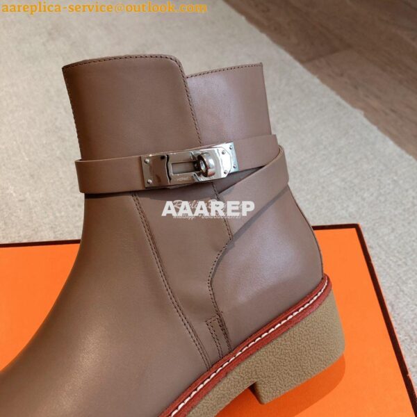 Replica Hermes Follow Ankle Boot in Heritage calfskin H222085Z Etude 8