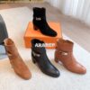 Replica Hermes Frenchie 50 Ankle Boot in Heritage calfskin H222092Z Br 2