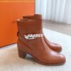 Replica Hermes Frenchie 50 Ankle Boot in Suede calfskin H222093Z Black 2