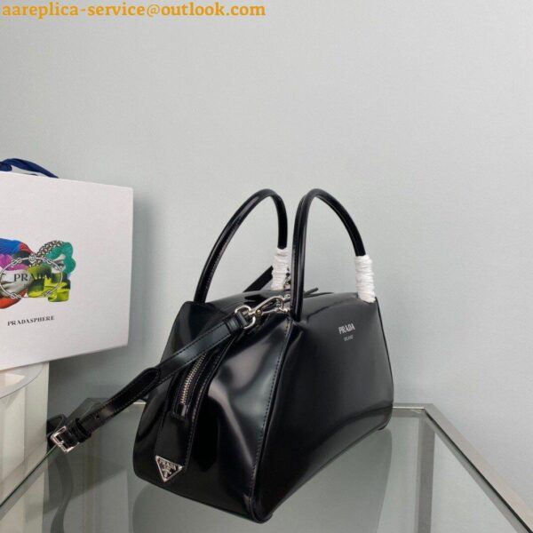 Replica Prada Supernova Medium Bag In Black Brushed Leather 5